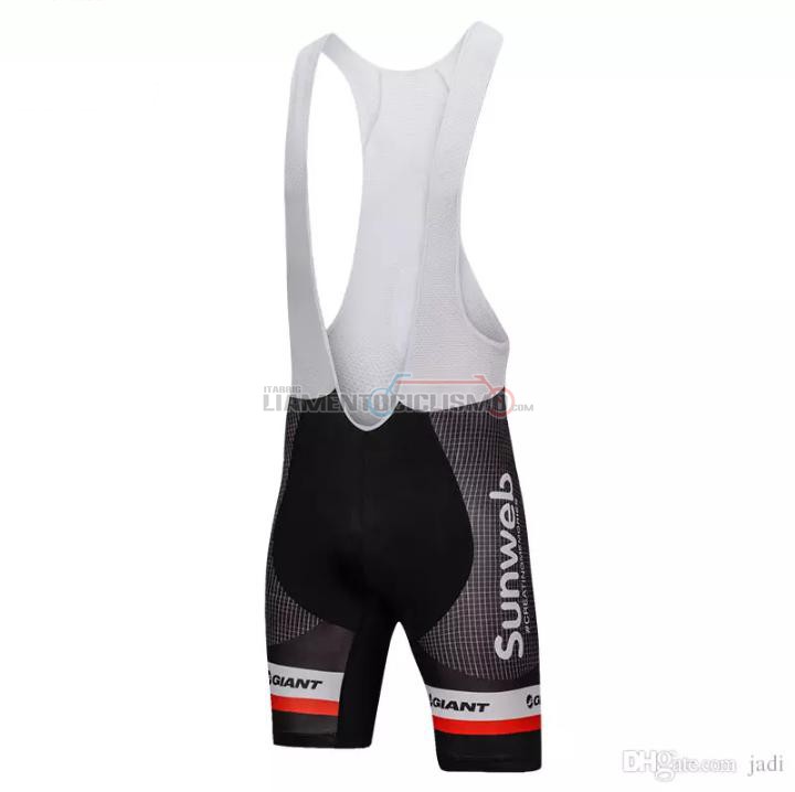 Abbigliamento Ciclismo Sunweb Manica Corta 2018 Grigio e Nero